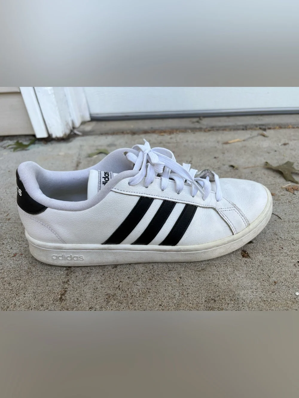 adidas Grand Court Cloud White and Core Black Mens 11